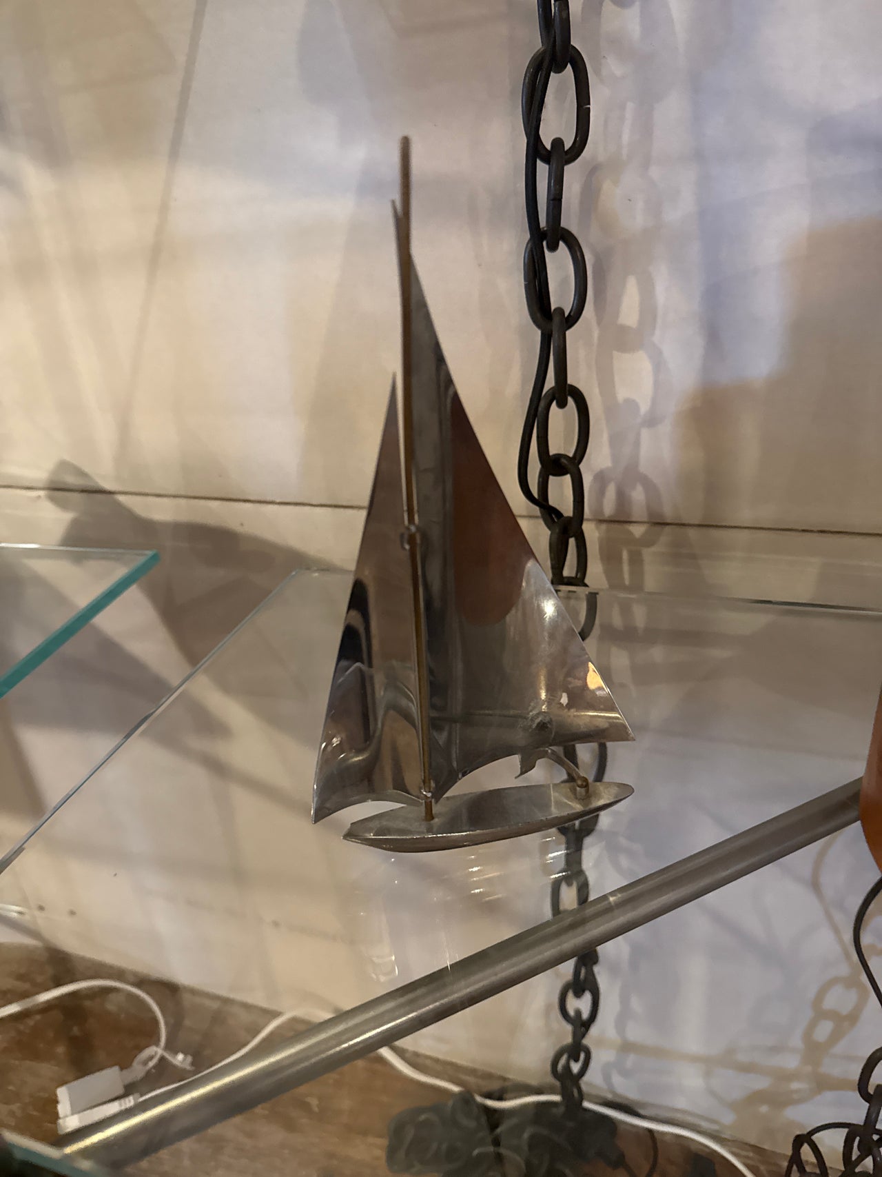 Chrome sail boat