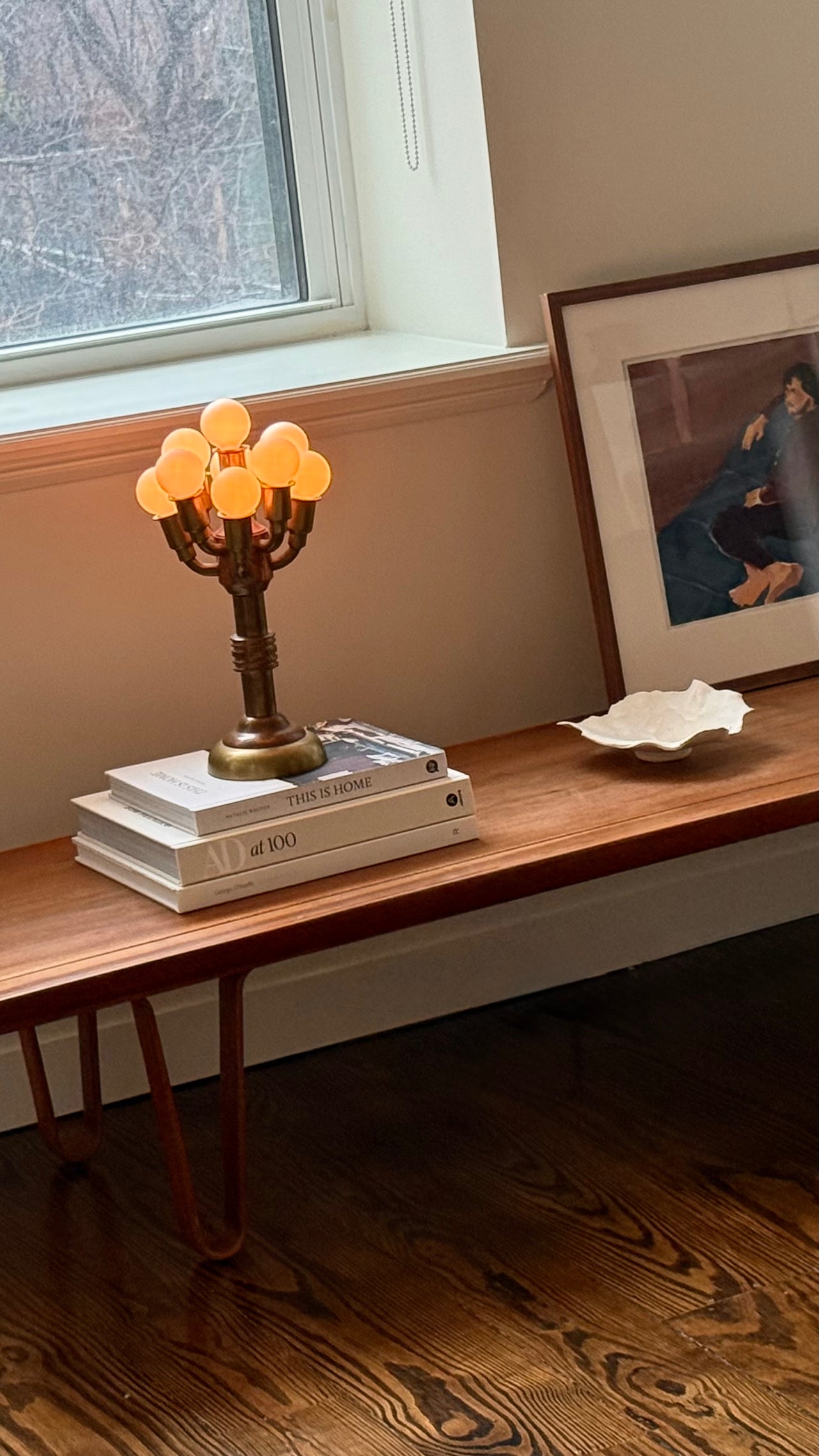 Art Deco Brass Table Lamp