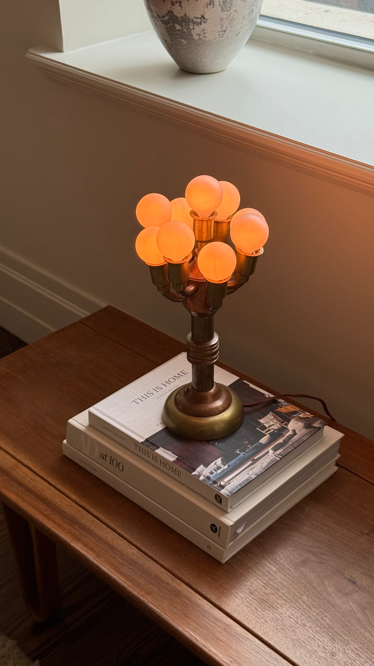 Art Deco Brass Table Lamp