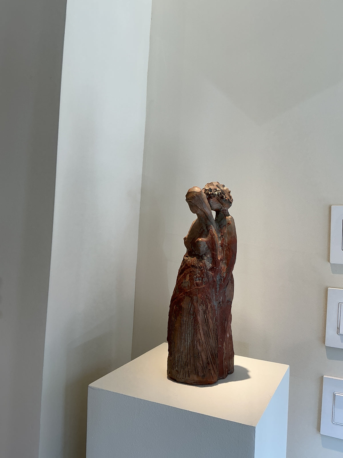 Carved Sculpture of Two Women