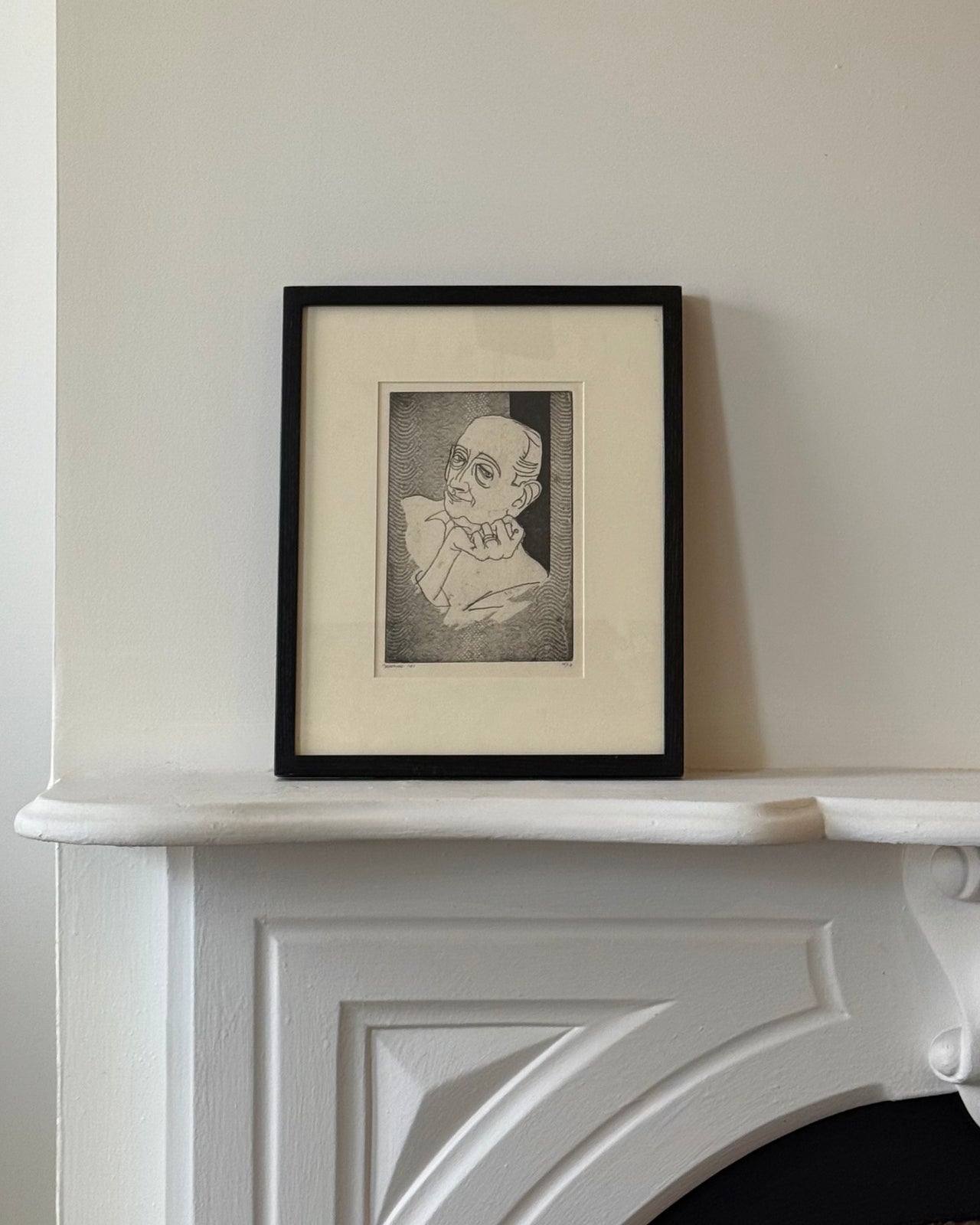 Signed and Numbered Etching of a Man