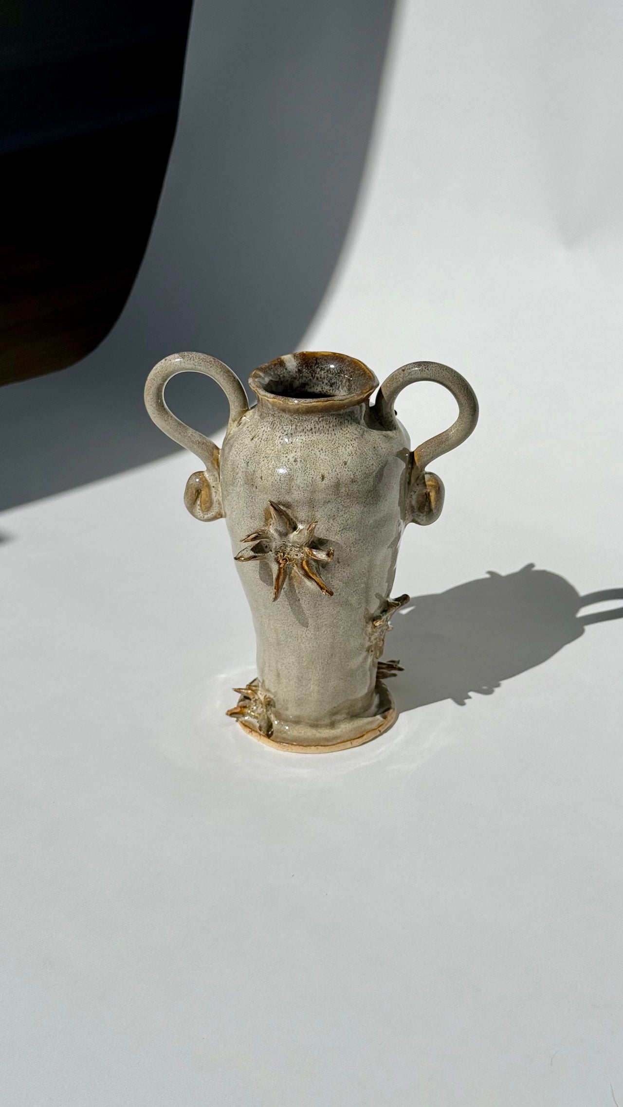 Large Flora Vase with Spiral Handles