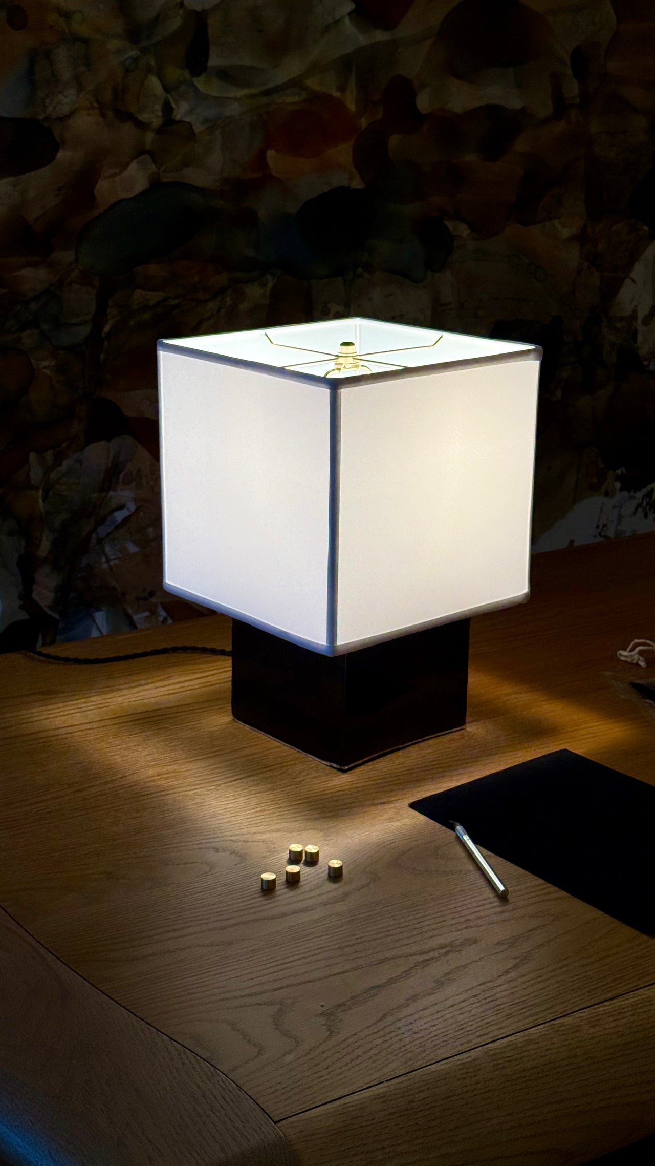 Handmade Ceramic Cube Lamp