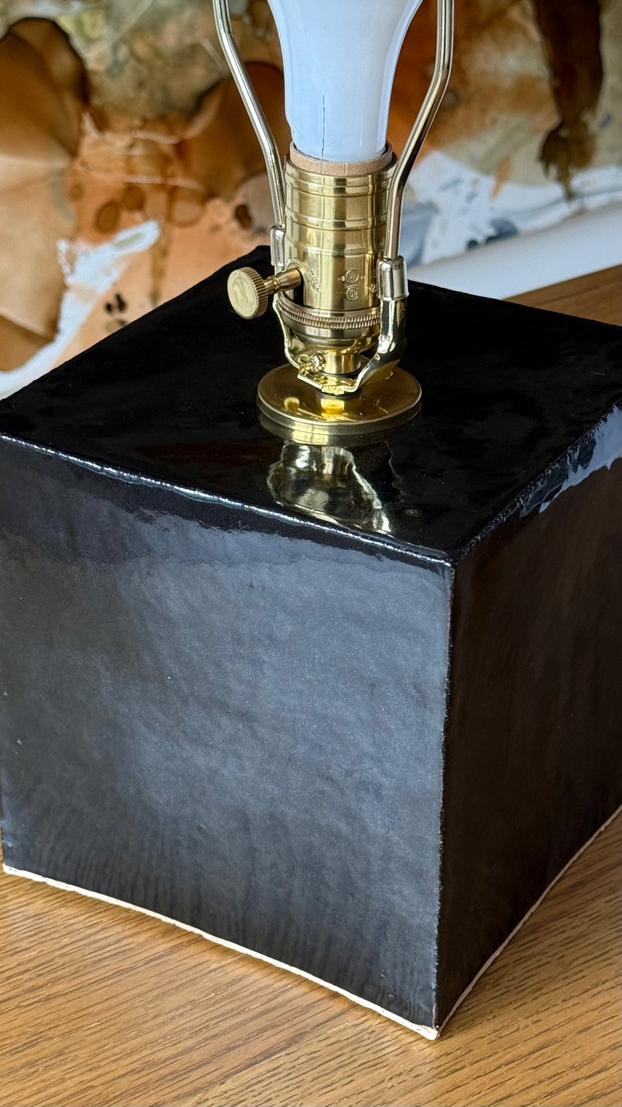 Handmade Ceramic Cube Lamp