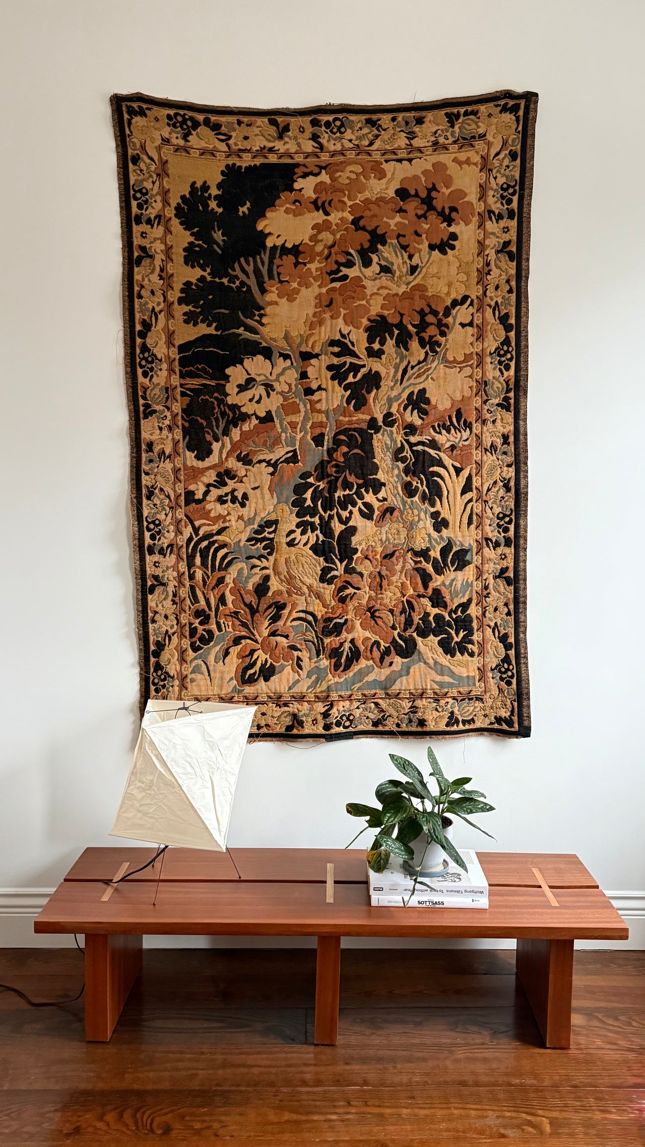 Antique Jacquard Woven Tapestry Wall Hanging