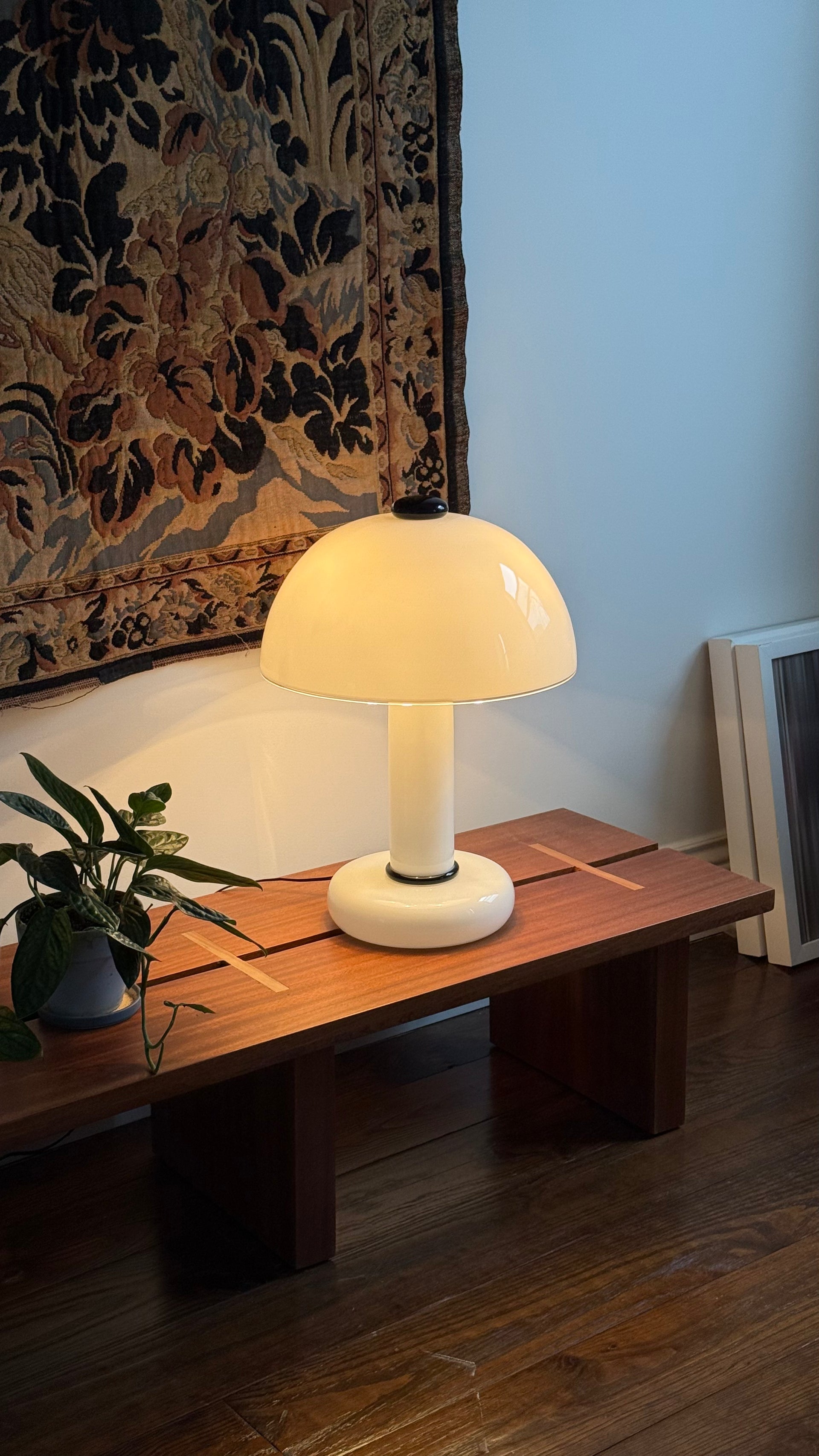 Italian Murano Glass Mushroom Table Lamp