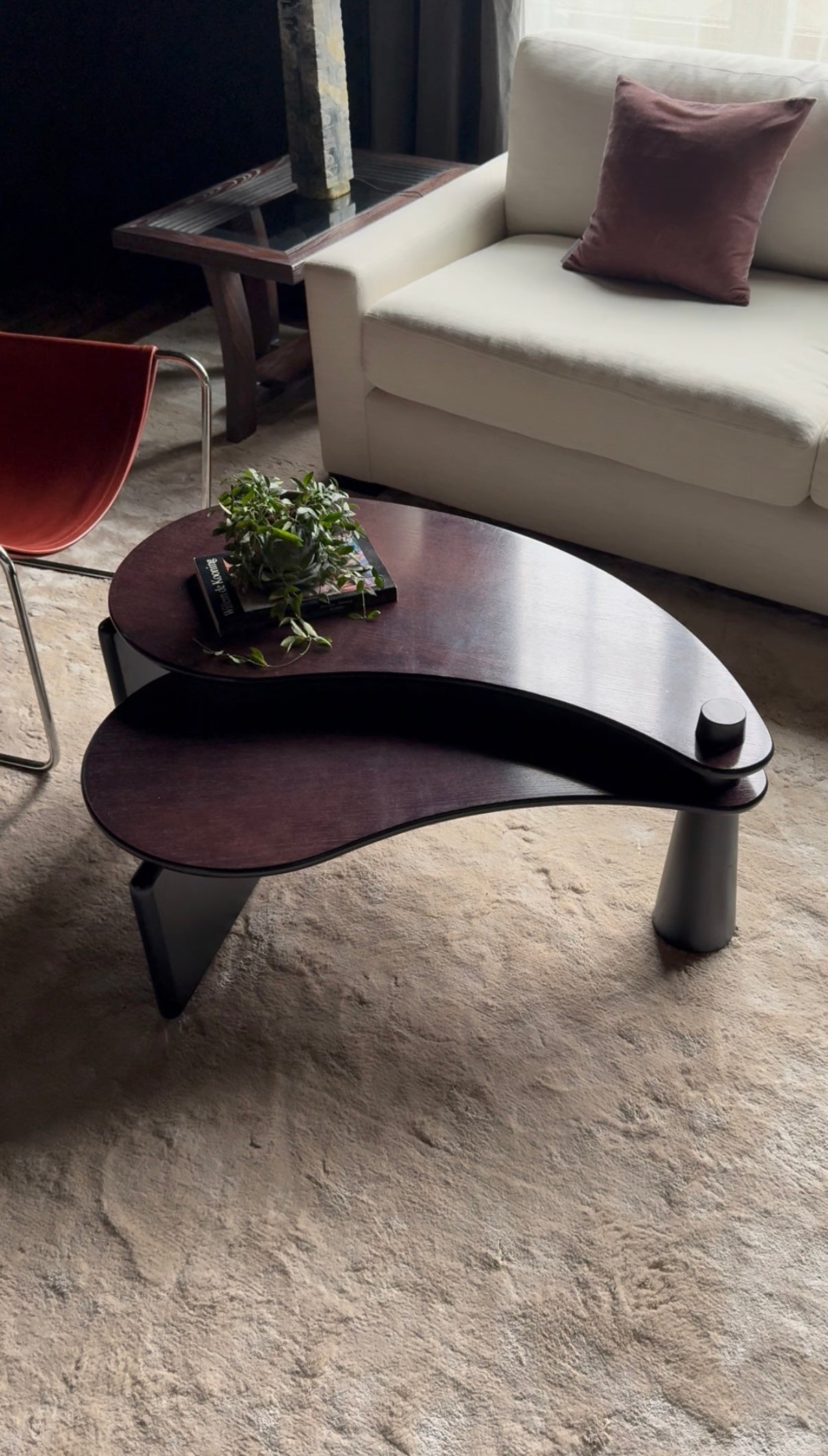 Postmodern Tiered Swivel Coffee Table