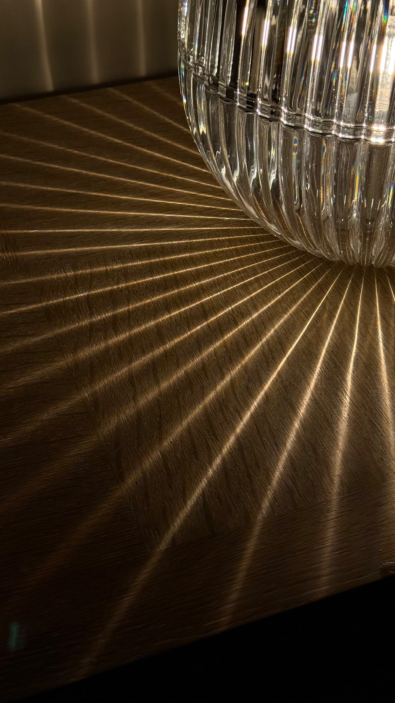 Cut Glass Deco Egg Lamp