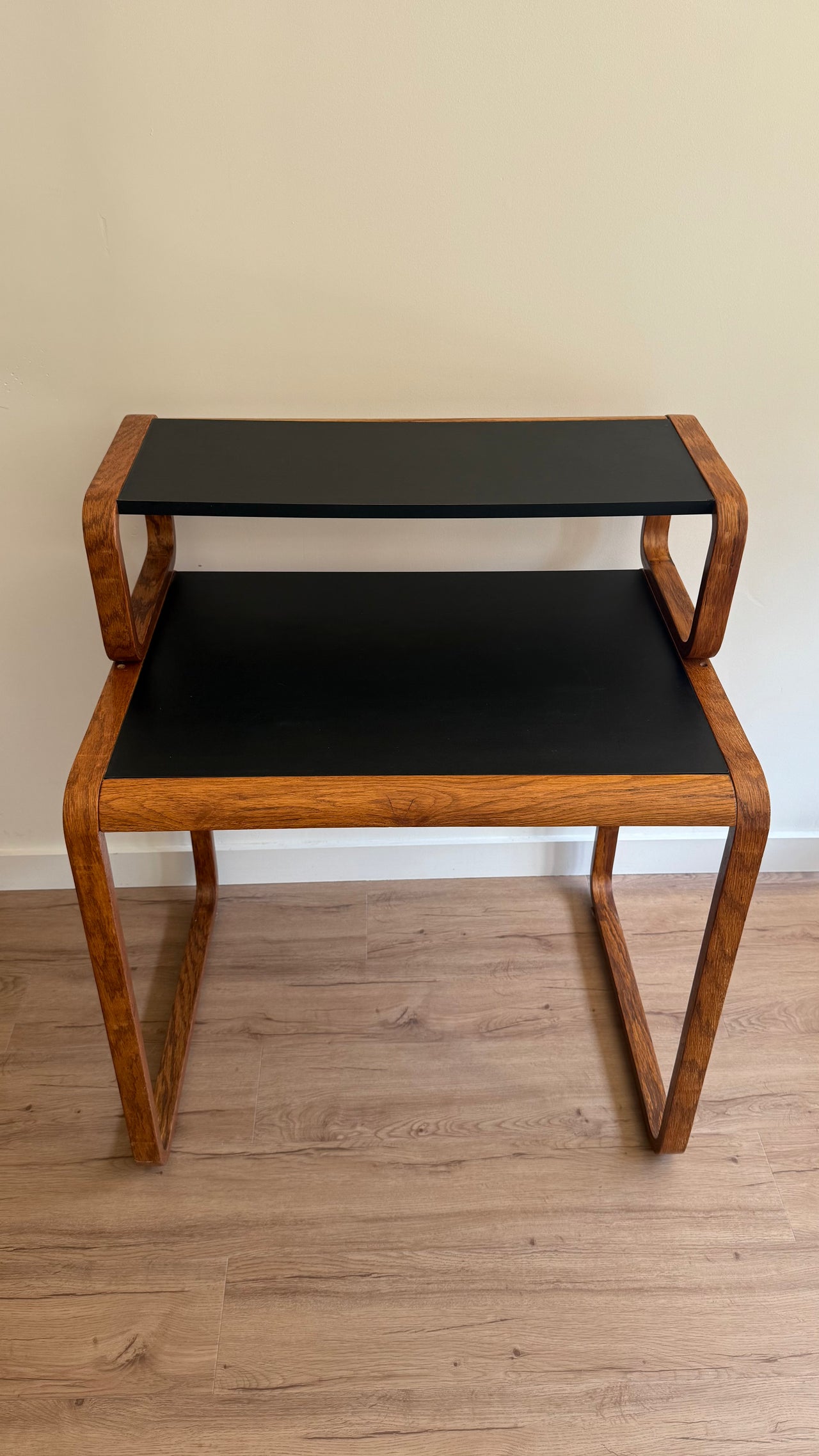 Bentwood Oak & Laminate Tiered Desk, c. 1950s-1960s