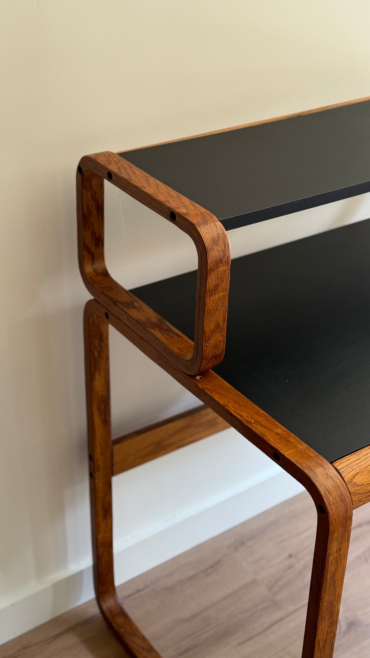 Bentwood Oak & Laminate Tiered Desk, c. 1950s-1960s