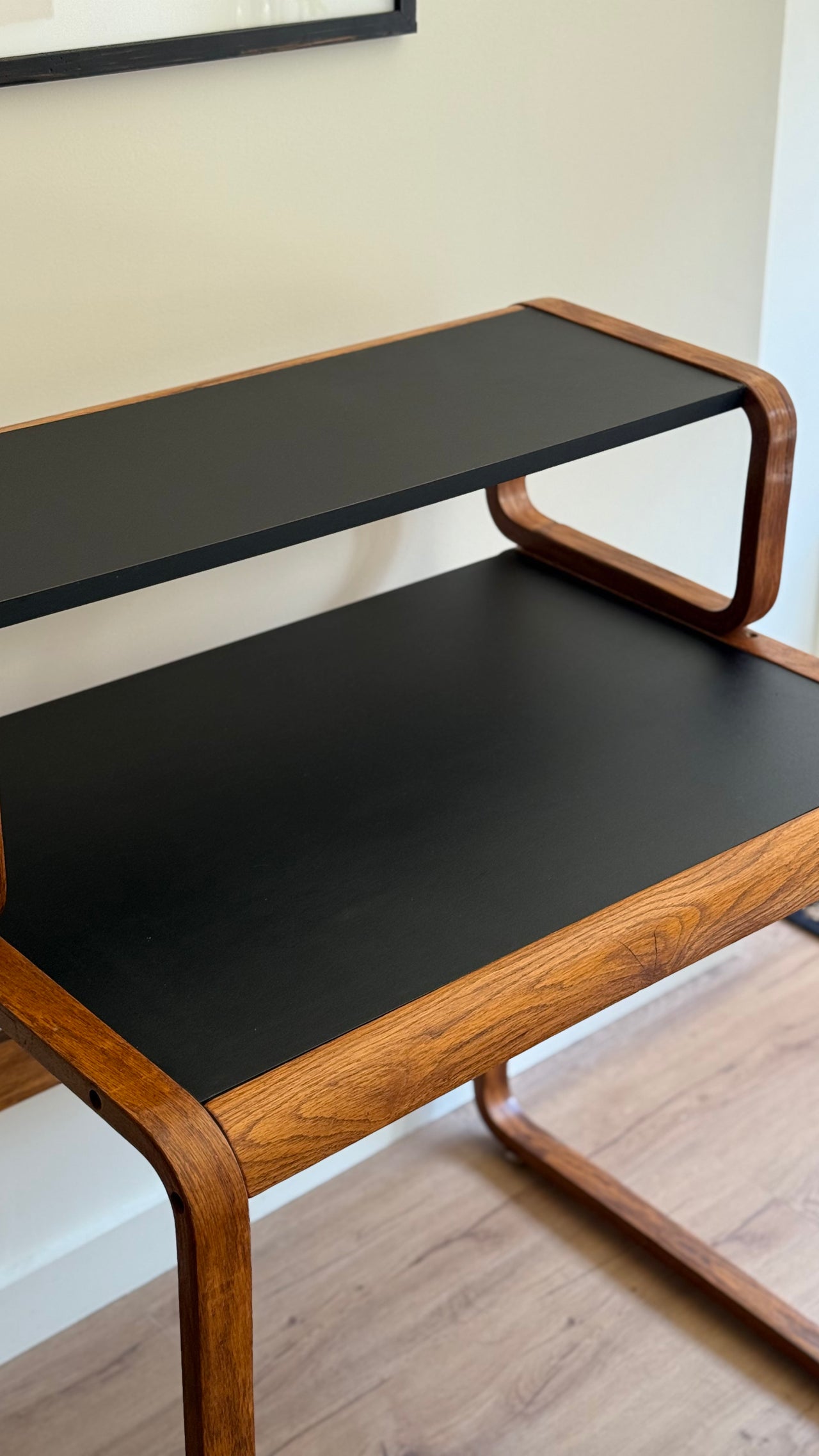 Bentwood Oak & Laminate Tiered Desk, c. 1950s-1960s