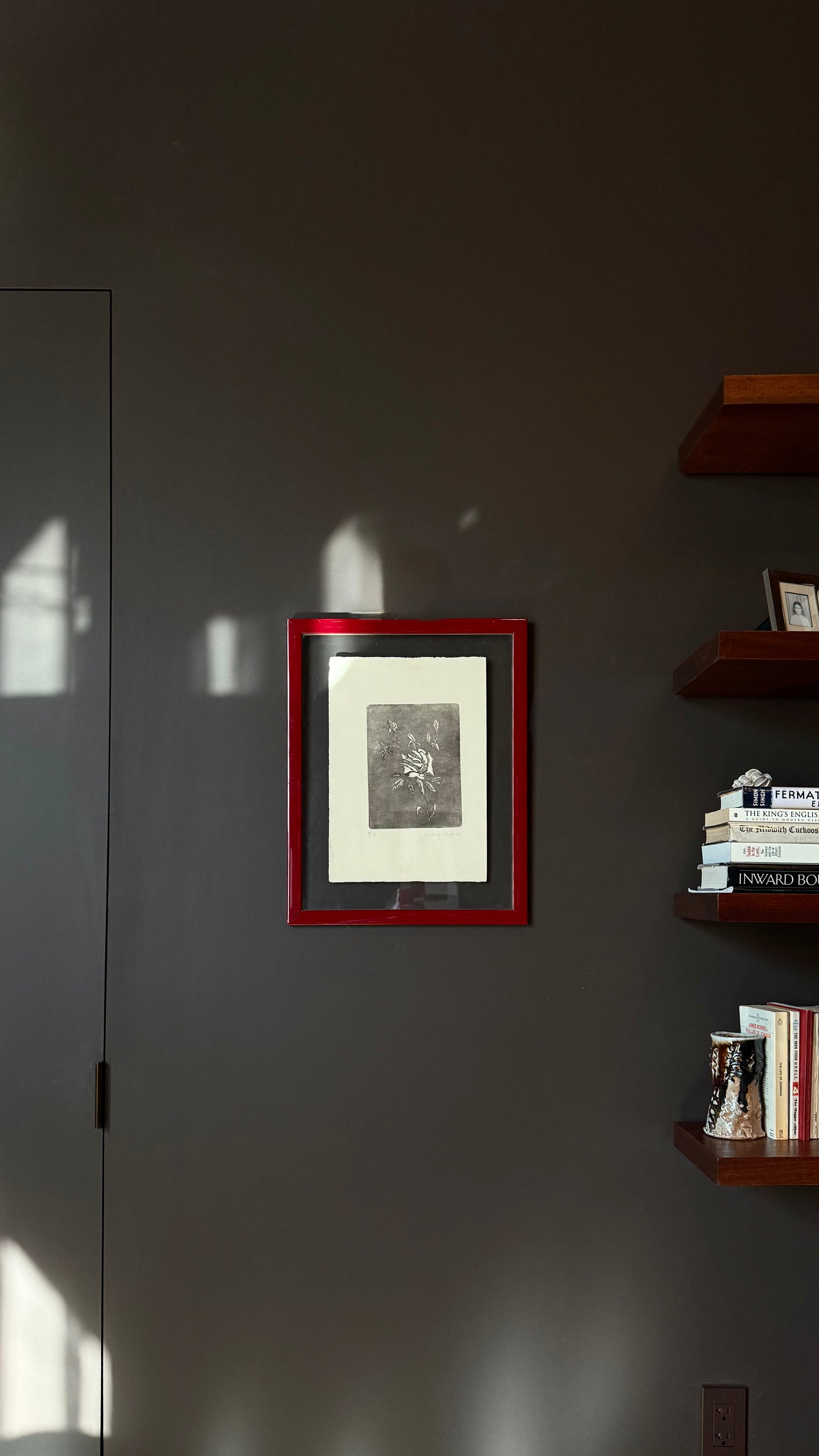 Signed Aquatint Print of a Rose