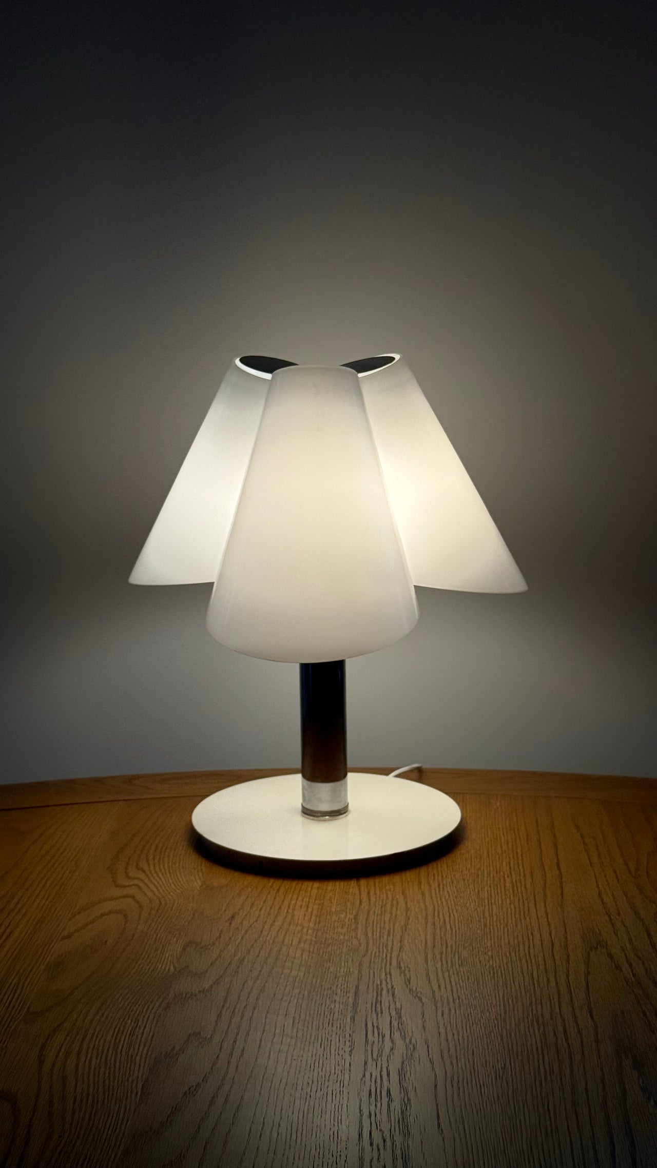 Italian Glass Three-Bulb Lamp