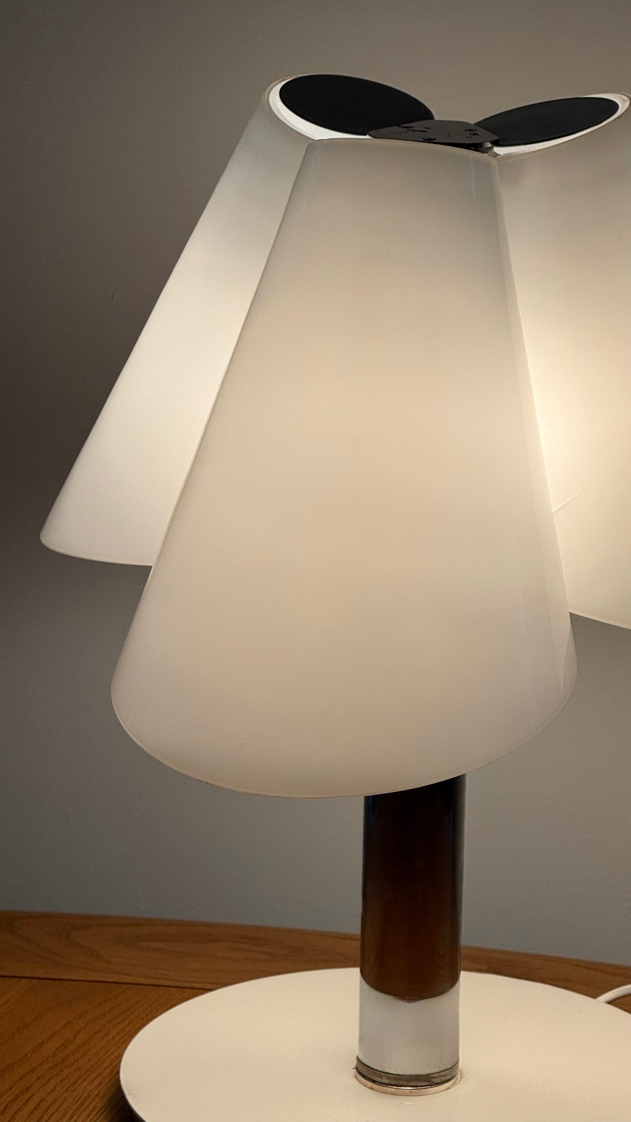 Italian Glass Three-Bulb Lamp