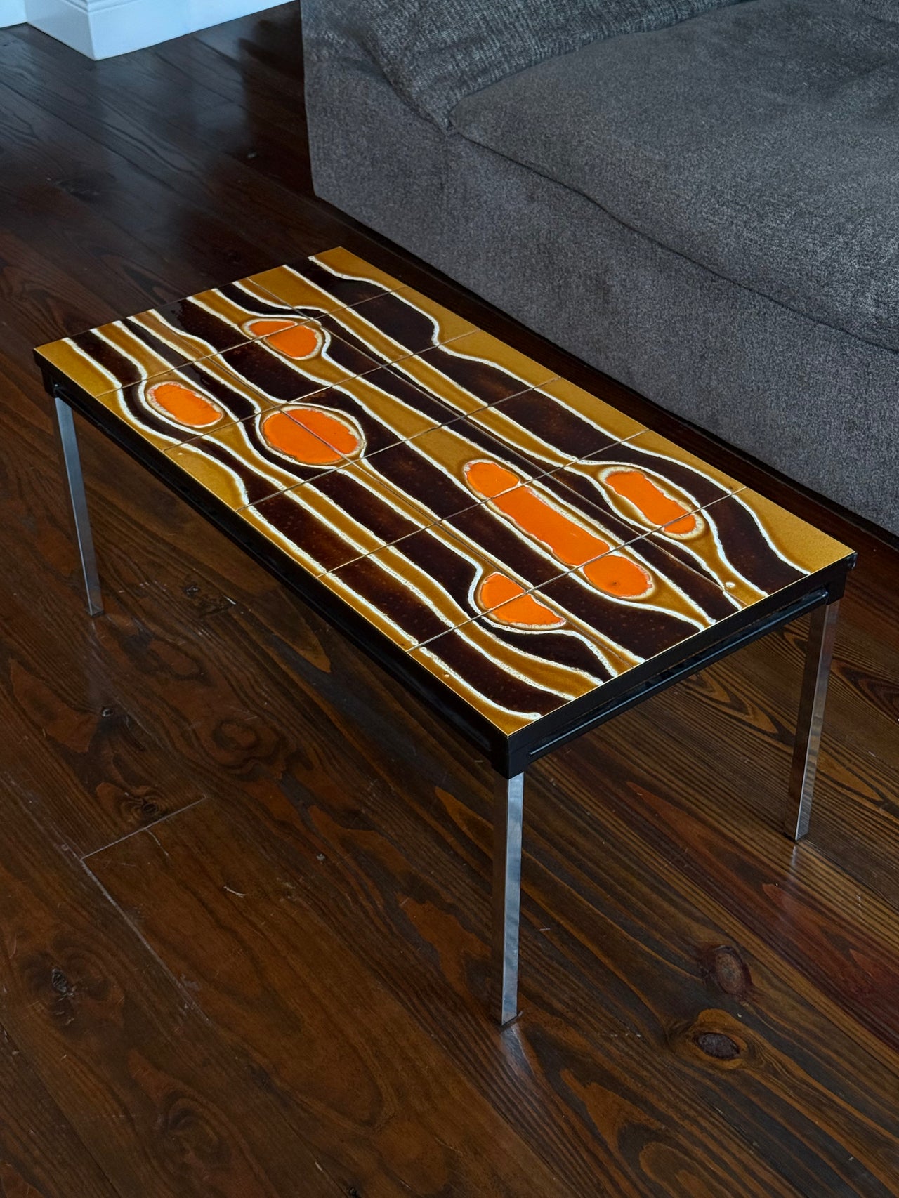 French Ceramic Tile Coffee Table