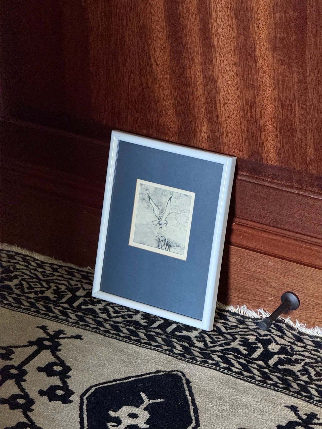 Framed Seagull Lithograph