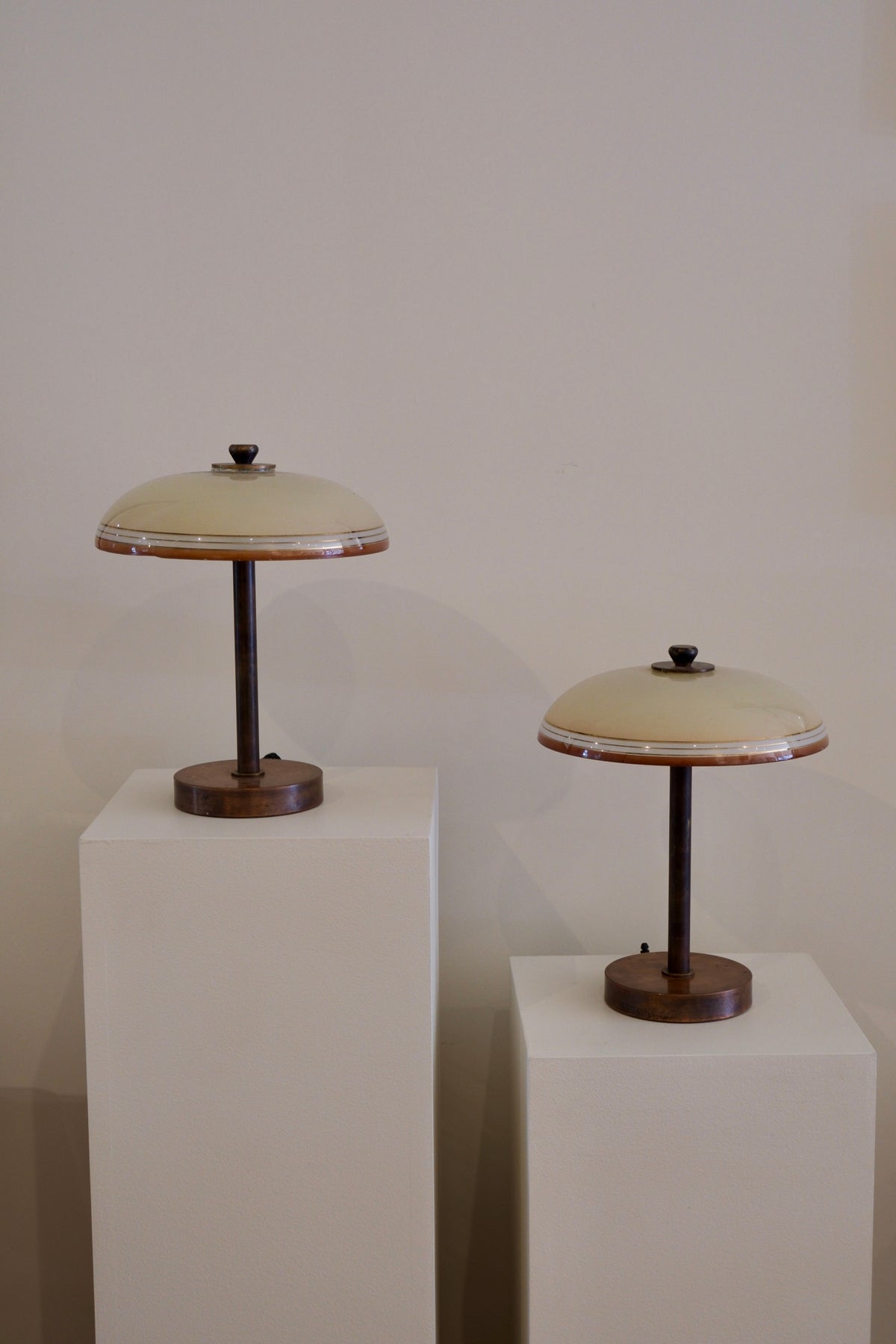 1940s Italian Copper Table Lamps
