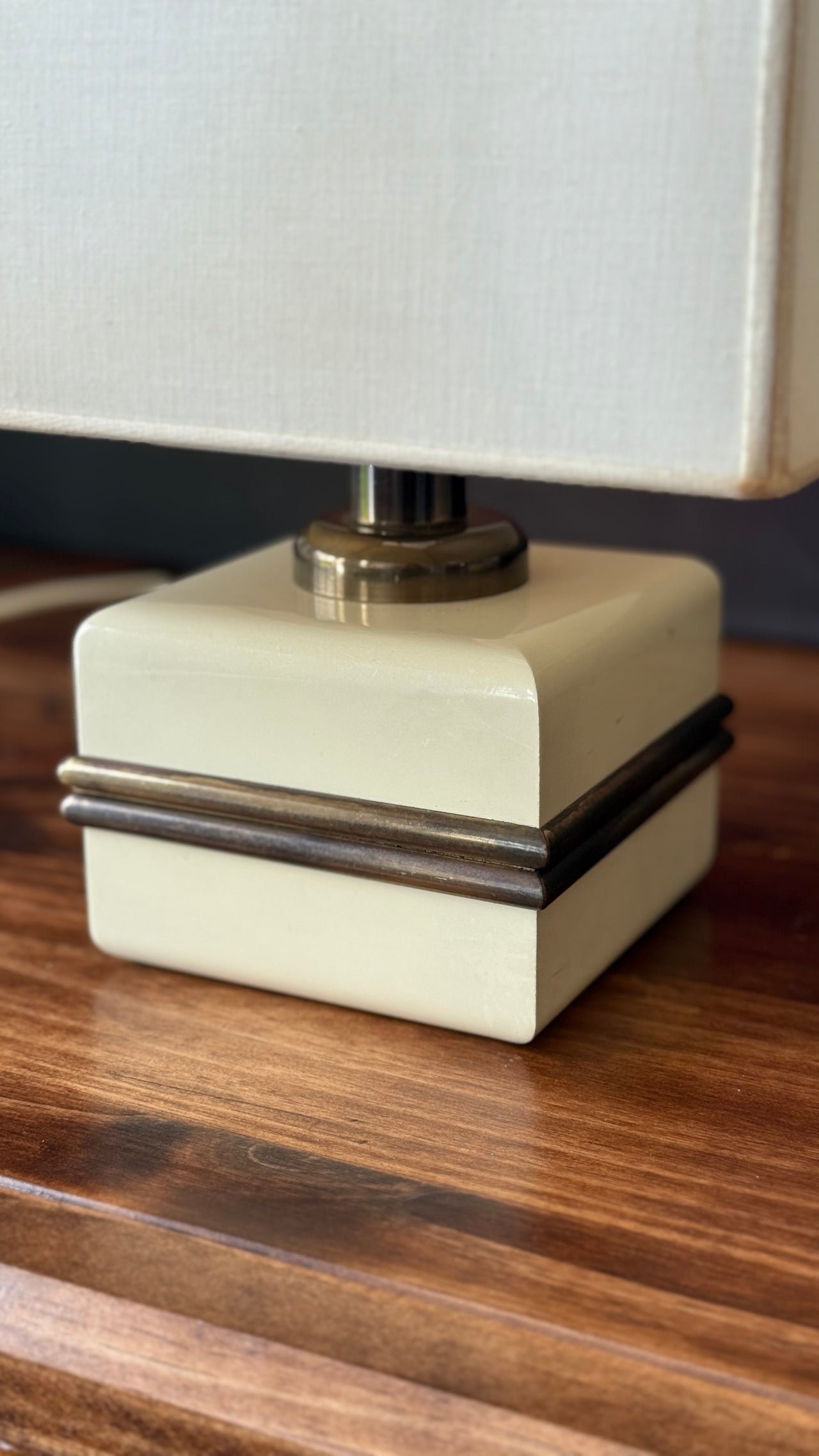 Italian Cube Table Lamps by Bicchielli, c. 1970s