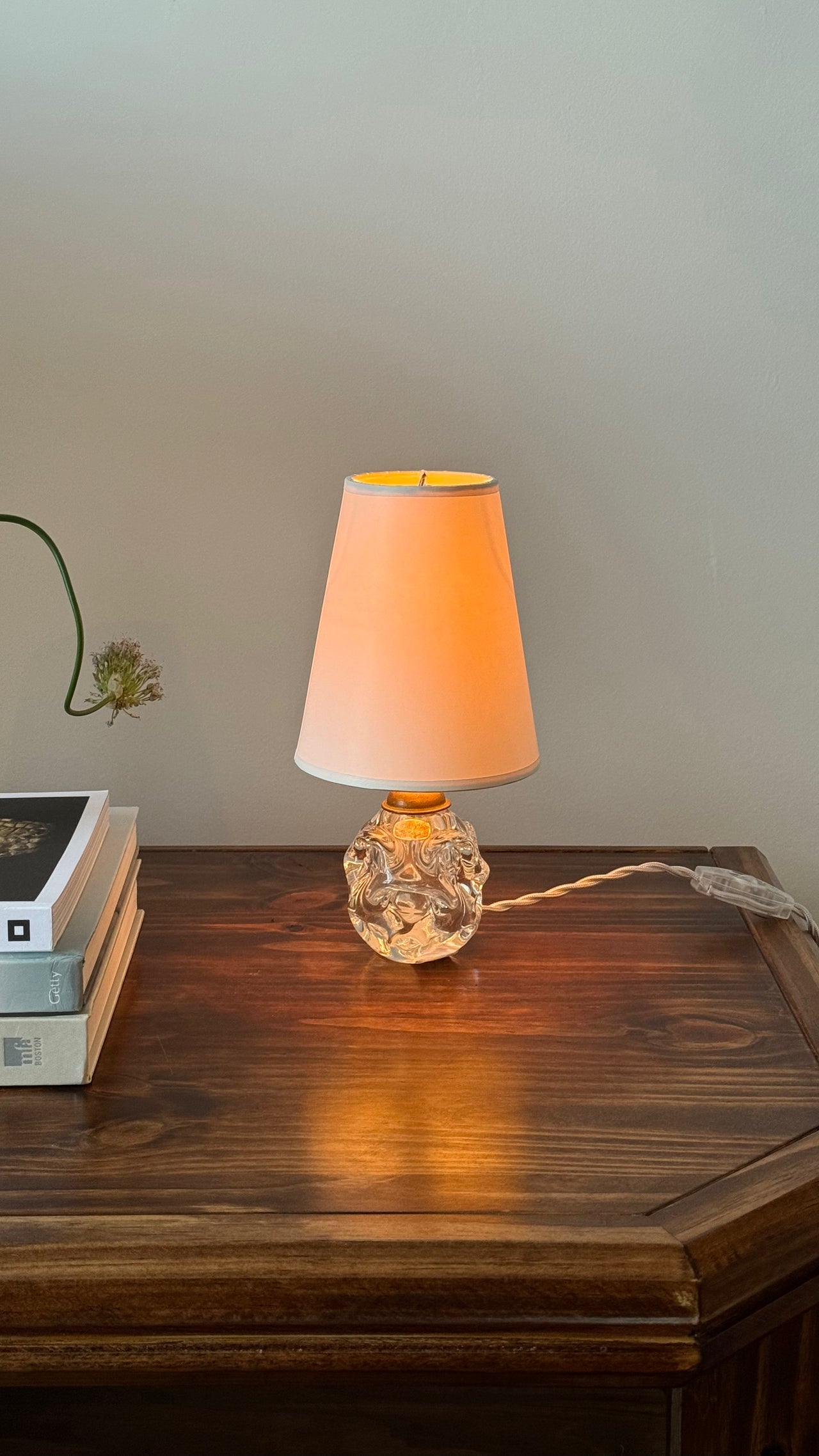 Börne Augustsson Petite Glass Table Lamp, c. 1950s
