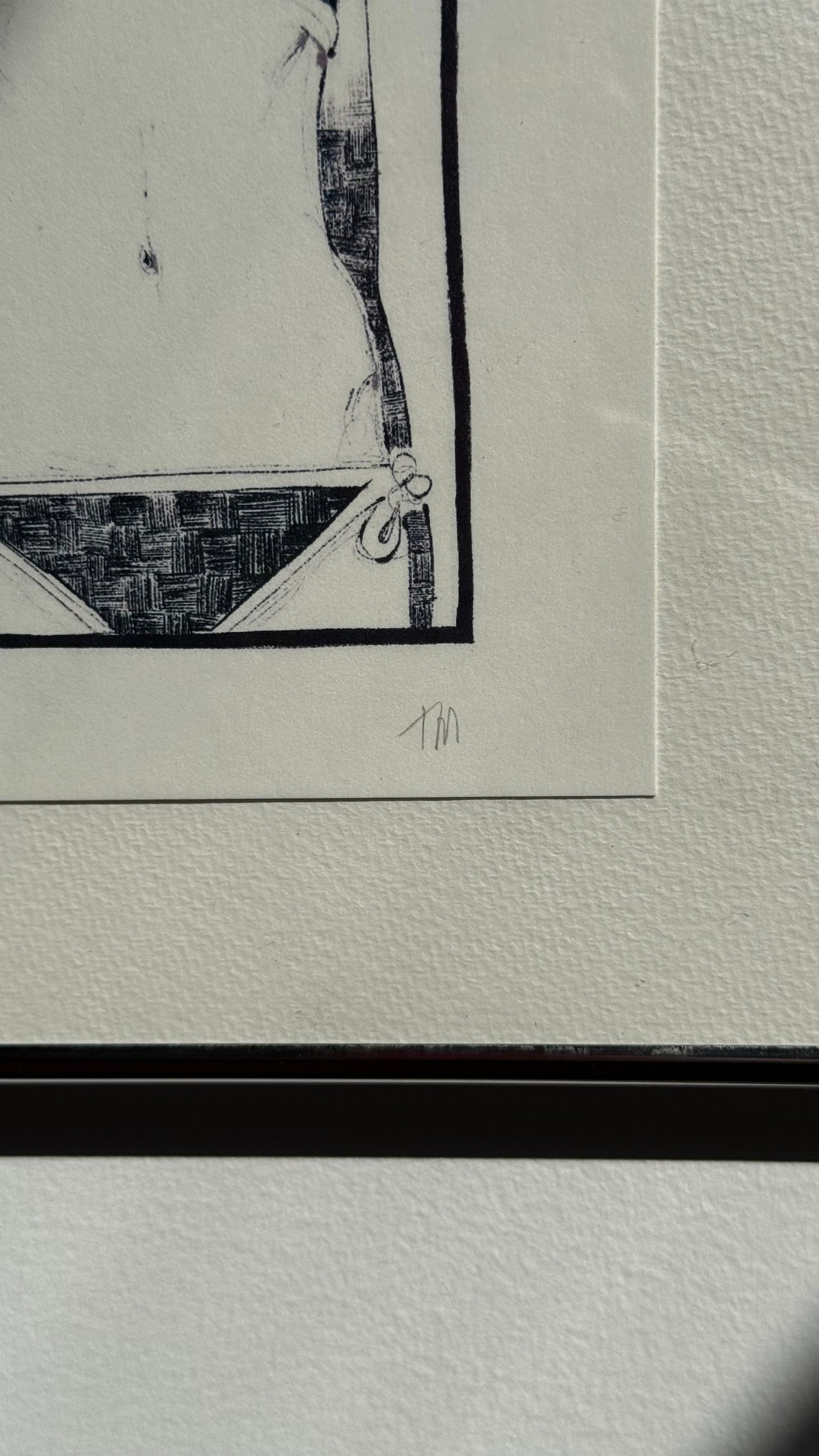 Signed & Framed Woman in a Bikini Print