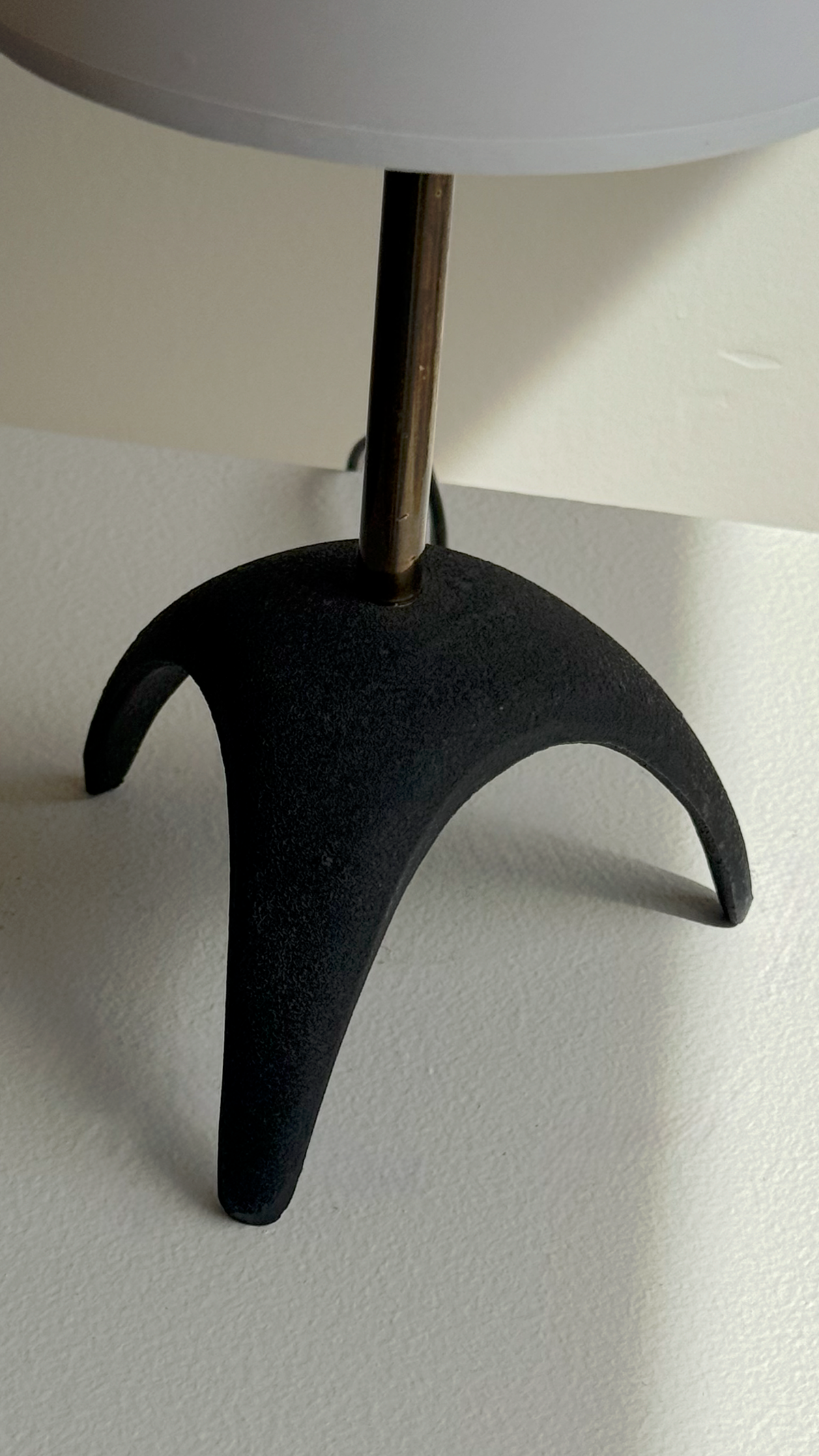 French Iron and Brass Table Lamp