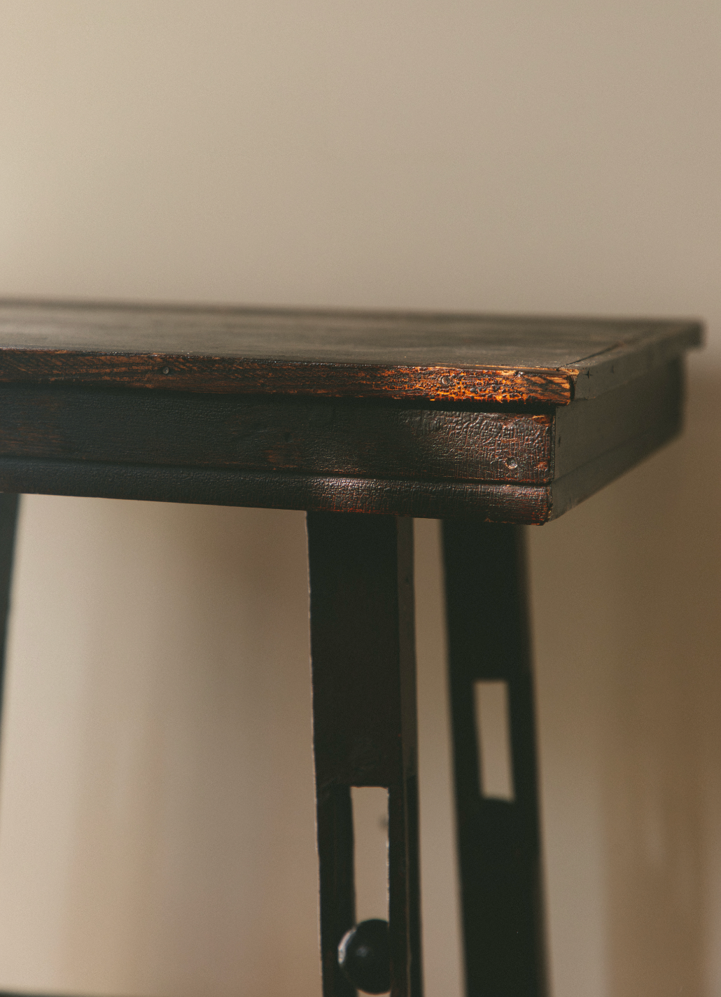 Handcarved End Table with Ball Detail