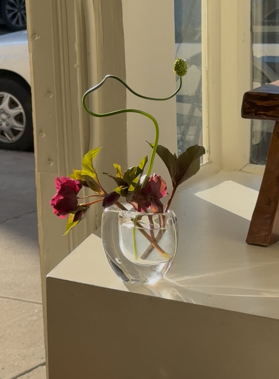 Asymmetrical Bubble Bud Vase by Vicke Lindstrand for Kosta, c. 1950s