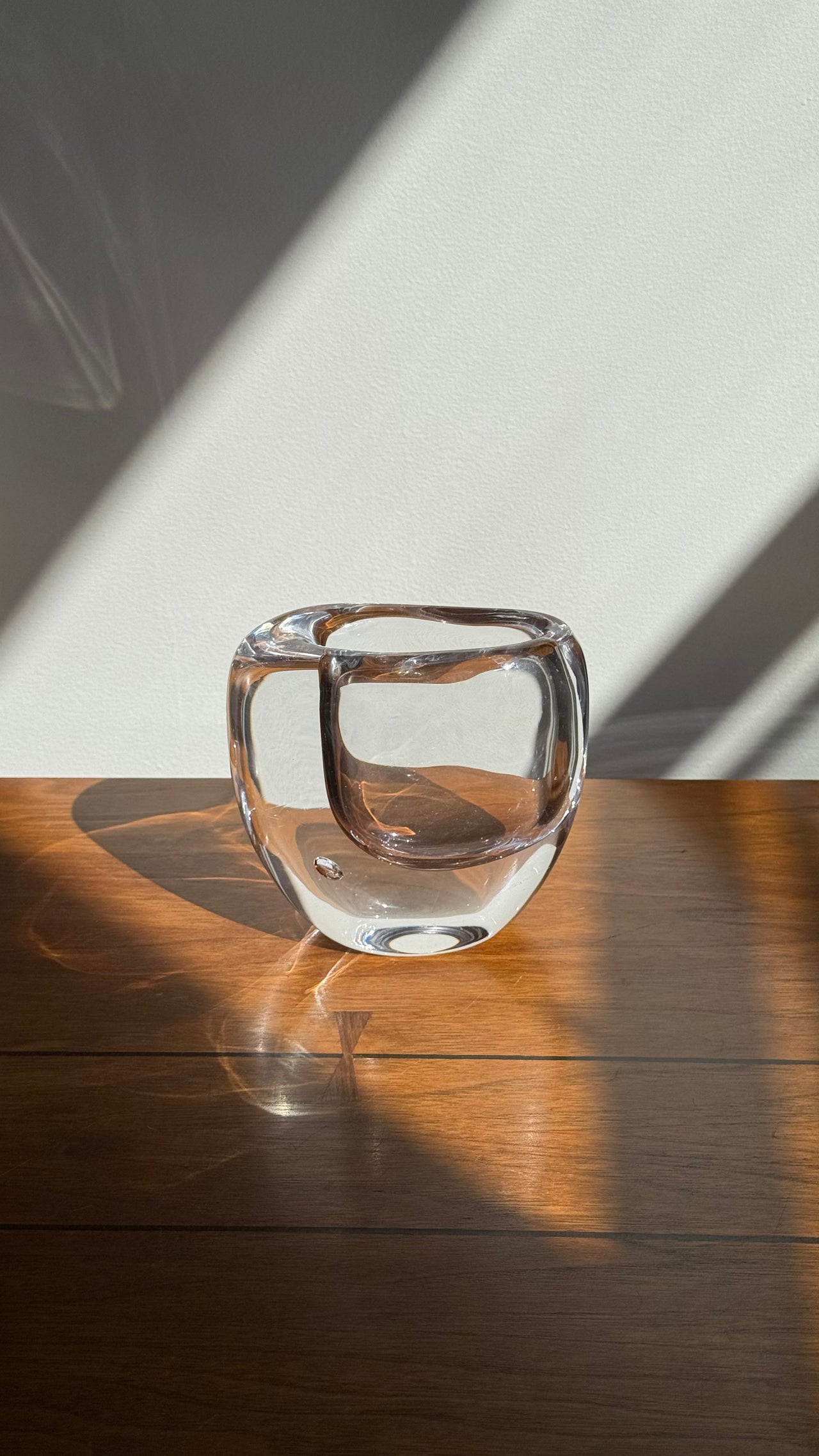 Asymmetrical Bubble Bud Vase by Vicke Lindstrand for Kosta, c. 1950s