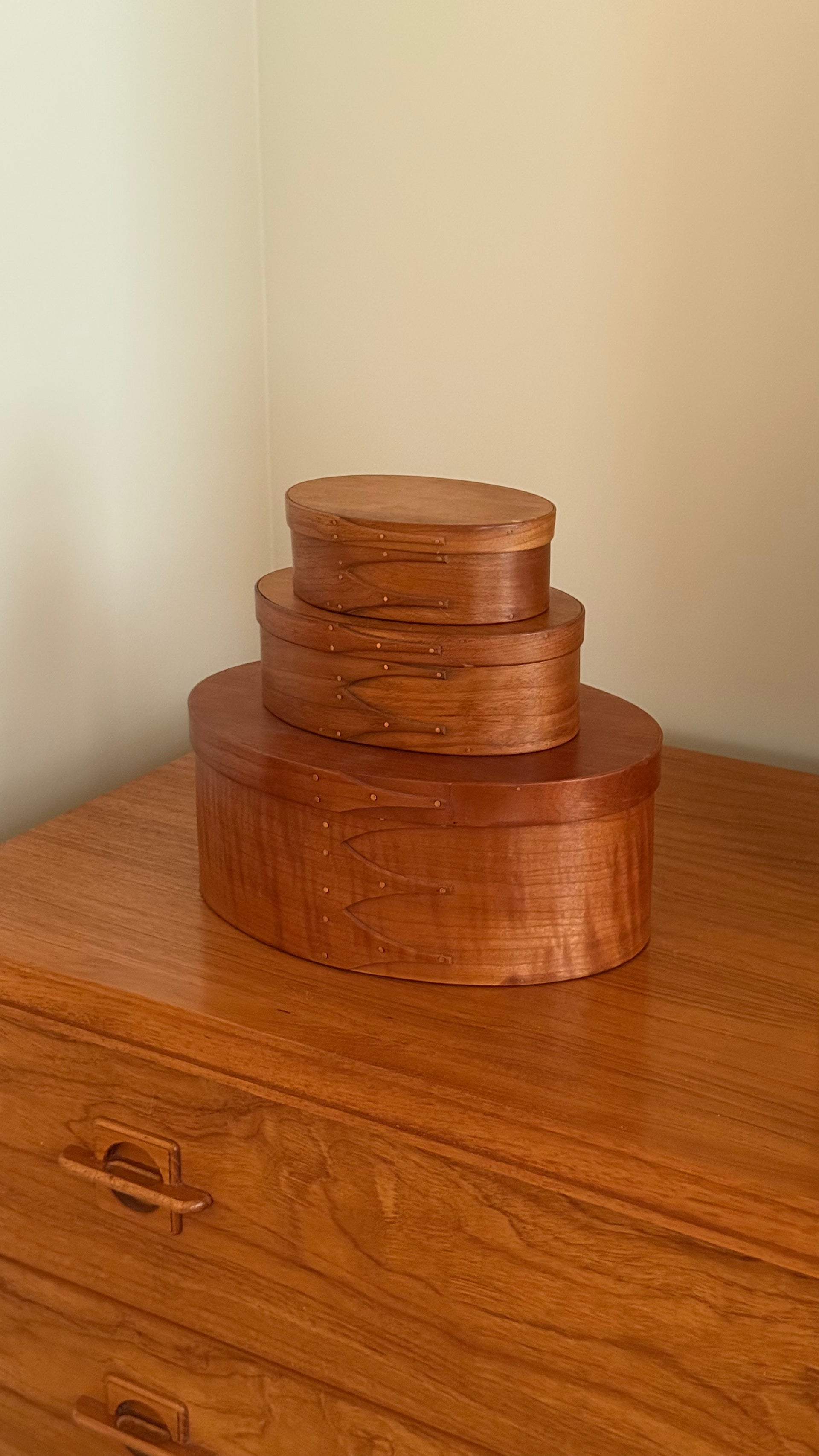 Set of Three Wooden Shaker Boxes